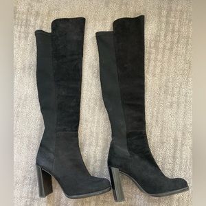 Stuart Weitzman 50/50 black Suede knee high boots